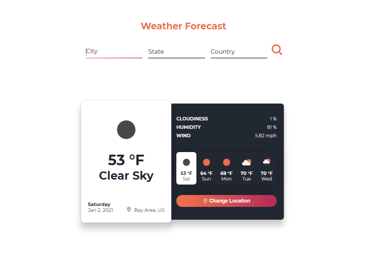 image of Weather Forecast project